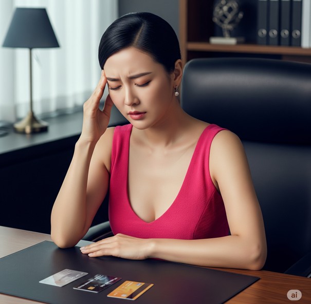 신용카드 한달 연체후 고민하는 여성 후기