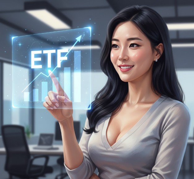 연금저축펀드 etf 상품 설명하는 여성