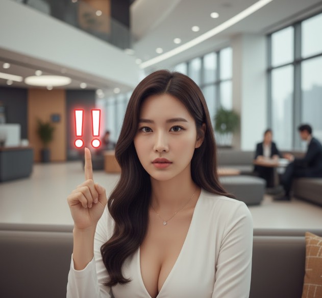 cma rp형 투자시 주의사항 알려주는 여성