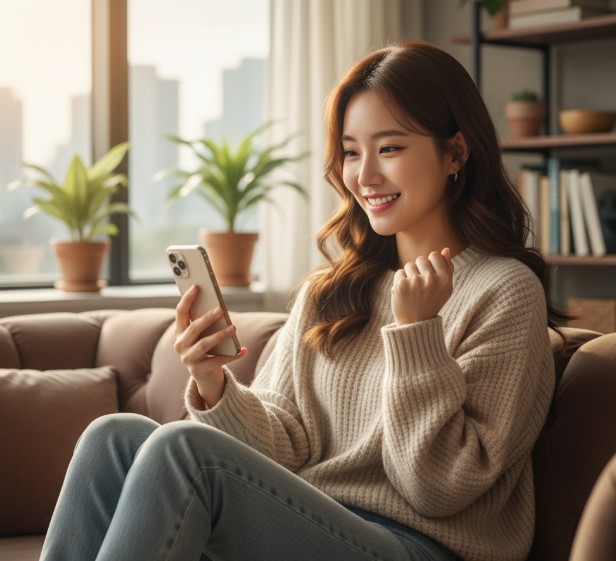 신용점수 300점으로 대출 받고 좋아하는 여성