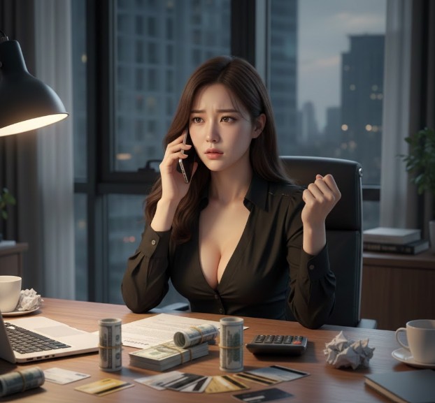 불법대출을 신고하는 여성