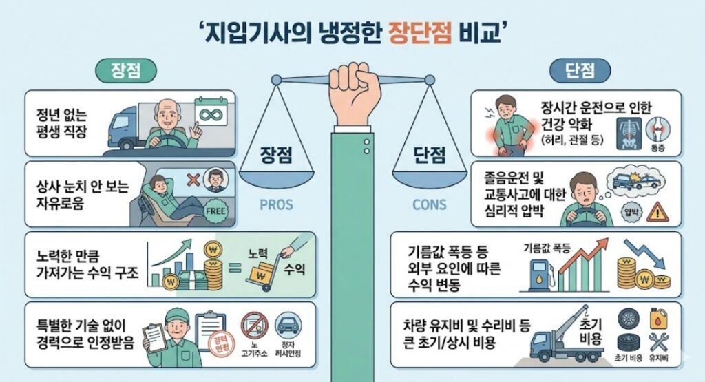지입기사의 냉정한 장단점 비교