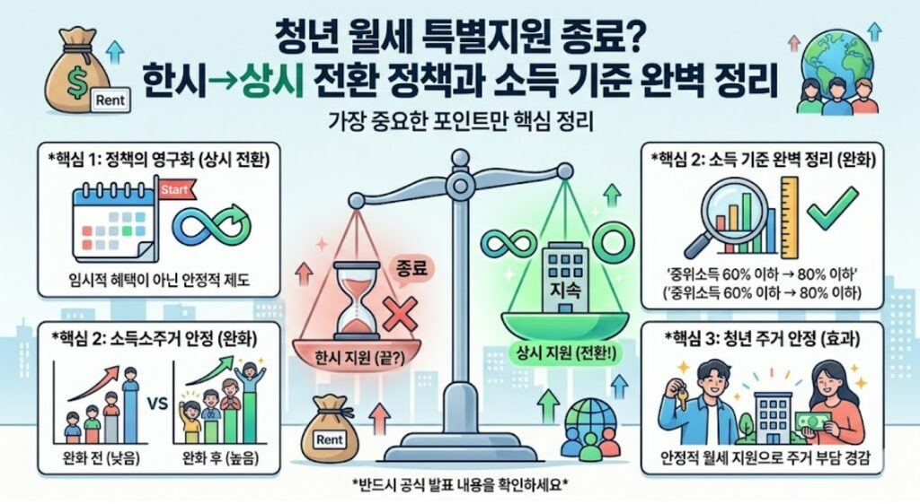 청년월세 특별지원에서 상시지원으로 바뀌는 포인트